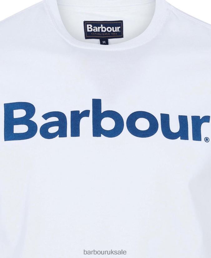 Logo T-Shirt Barbour Men R08LB6790 Clothing New Navy