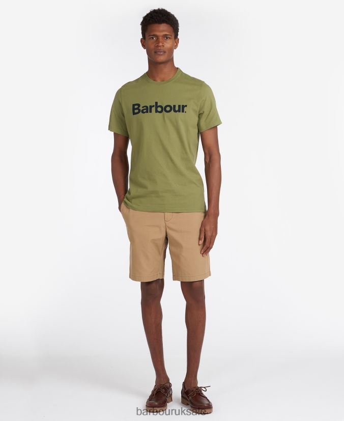 Logo T-Shirt Barbour Men R08LB6822 Clothing New Navy