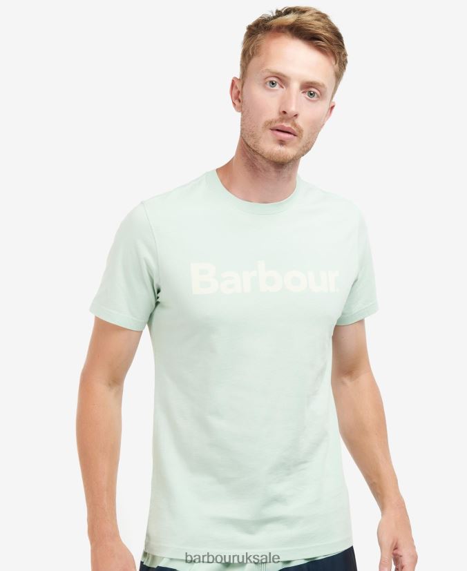 Logo T-Shirt Barbour Men R08LB6837 Clothing Pink Salt