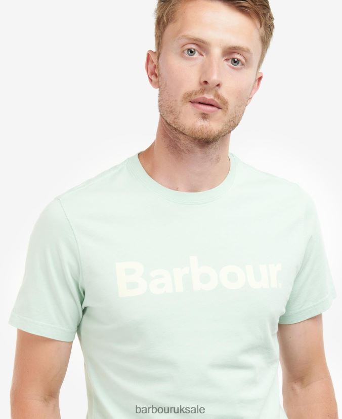 Logo T-Shirt Barbour Men R08LB6837 Clothing Pink Salt