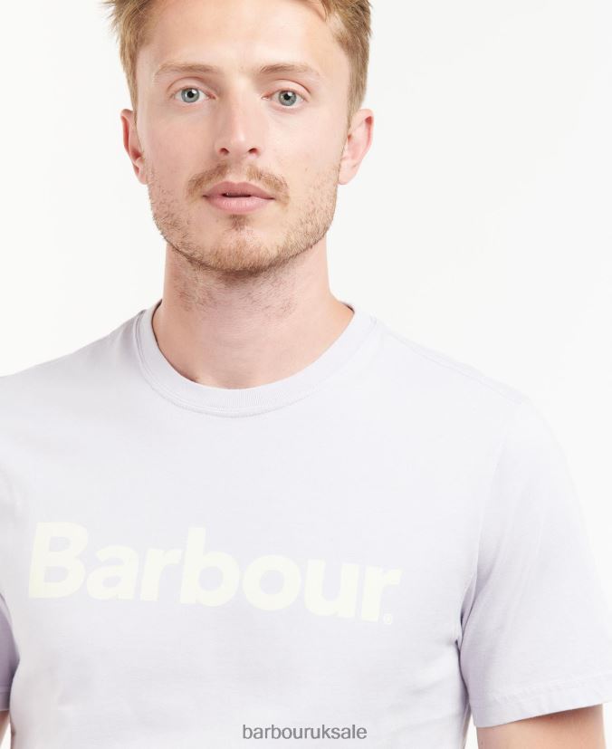 Logo T-Shirt Barbour Men R08LB6959 Clothing Pink Salt