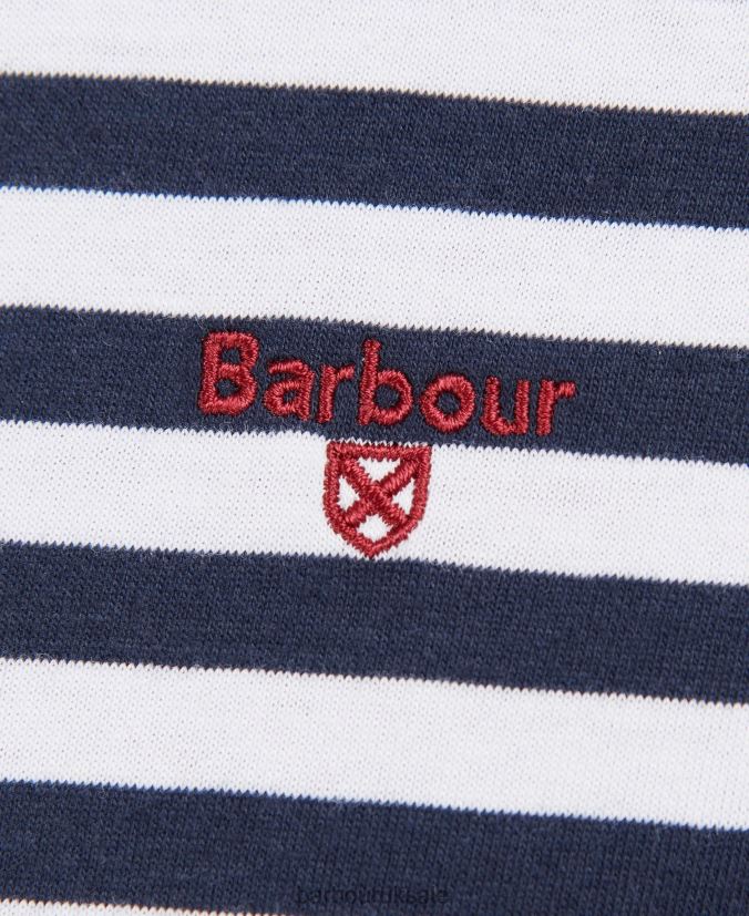 Quay Stripe T-Shirt Barbour Men R08LB6785 Clothing Navy