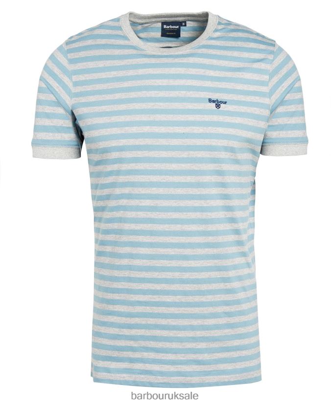 Quay Stripe T-Shirt Barbour Men R08LB6794 Clothing Navy