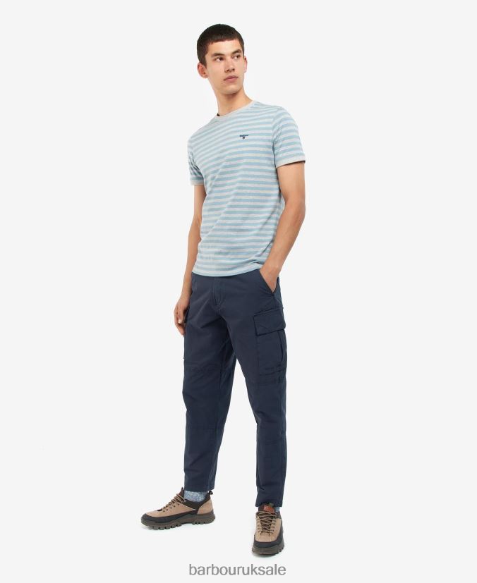 Quay Stripe T-Shirt Barbour Men R08LB6794 Clothing Navy