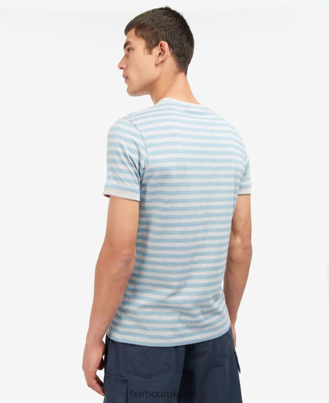 Quay Stripe T-Shirt Barbour Men R08LB6794 Clothing Navy