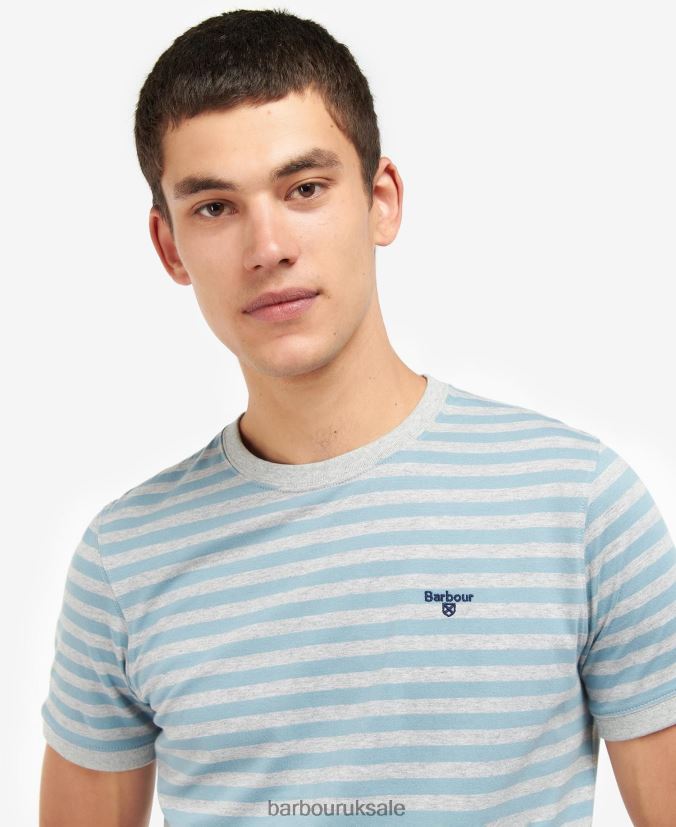 Quay Stripe T-Shirt Barbour Men R08LB6794 Clothing Navy