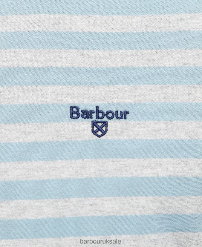 Quay Stripe T-Shirt Barbour Men R08LB6794 Clothing Navy