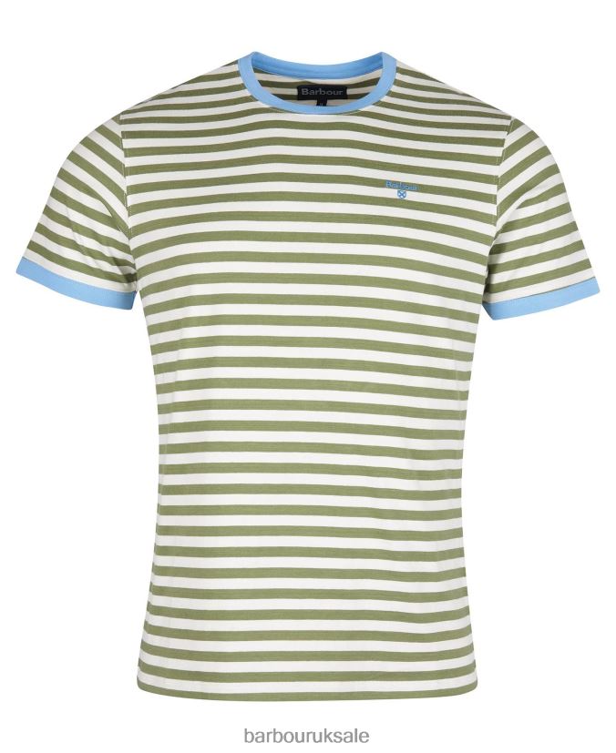 Quay Stripe T-Shirt Barbour Men R08LB6823 Clothing Navy