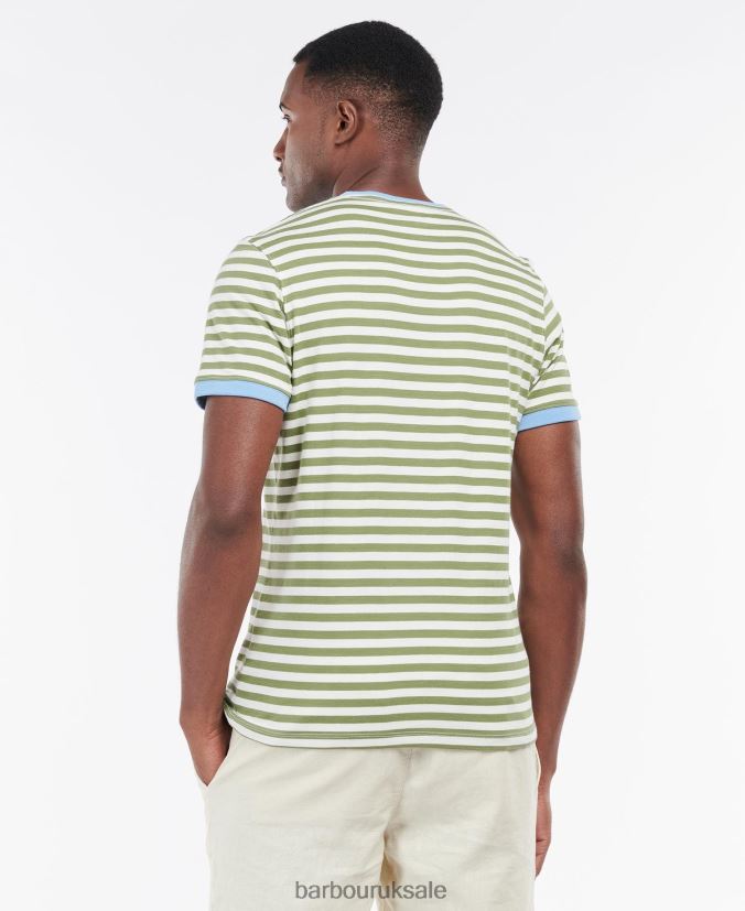 Quay Stripe T-Shirt Barbour Men R08LB6823 Clothing Navy