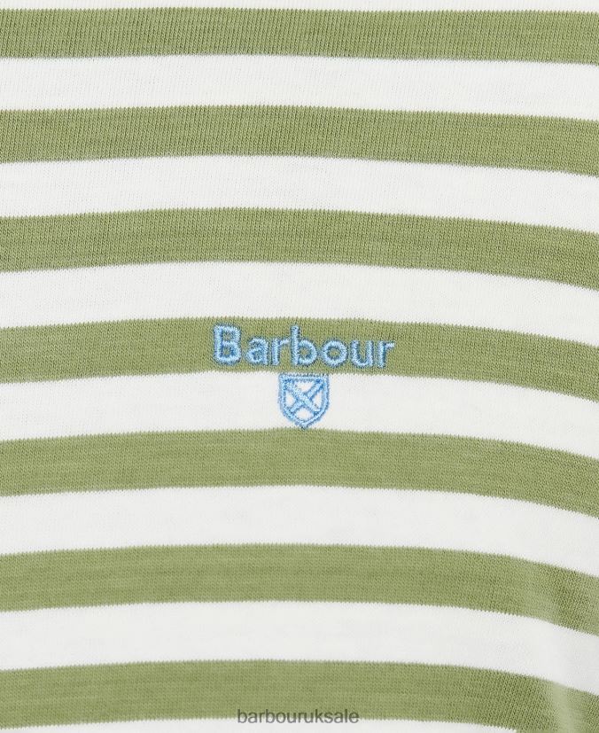 Quay Stripe T-Shirt Barbour Men R08LB6823 Clothing Navy