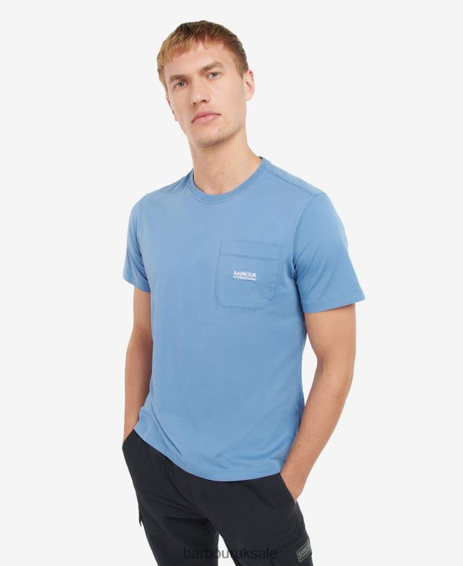 Radok Pocket T-Shirt Barbour Men R08LB6852 Clothing Forest - Click Image to Close