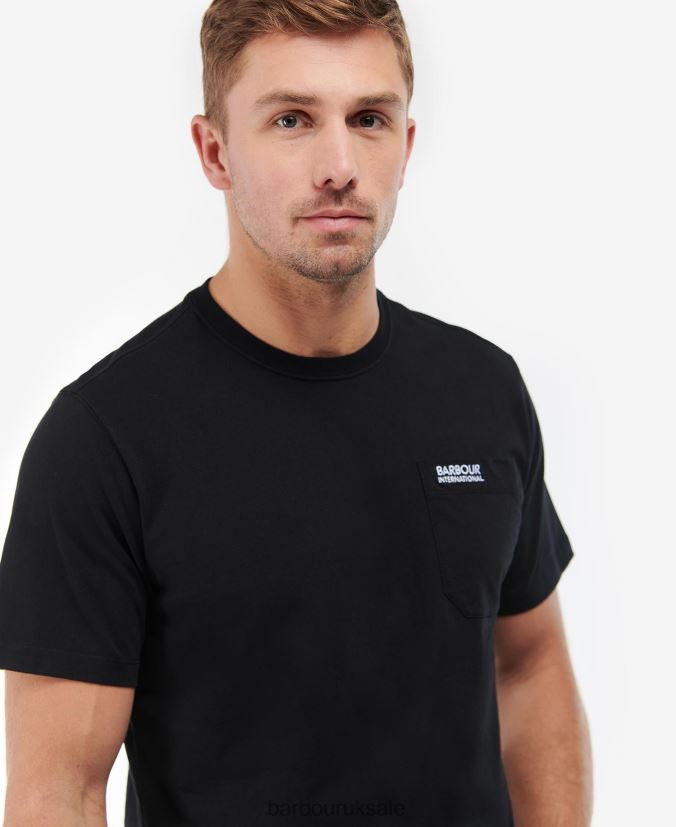 Radok Pocket T-Shirt Barbour Men R08LB6861 Clothing Black - Click Image to Close