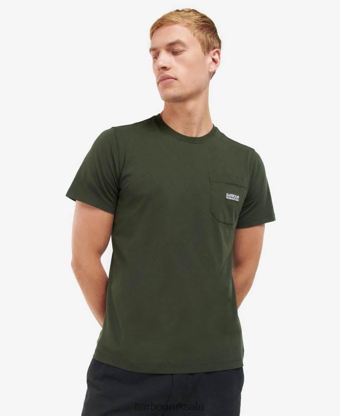 Radok Pocket T-Shirt Barbour Men R08LB6955 Clothing Forest