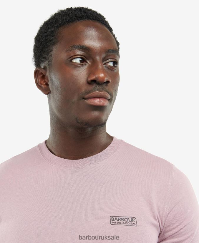 Small Logo T-Shirt Barbour Men R08LB6813 Clothing Mauve