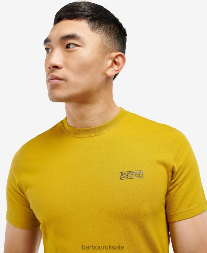 Small Logo T-Shirt Barbour Men R08LB6974 Clothing Mustard Bark