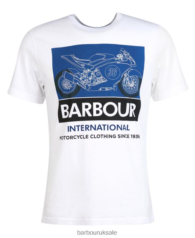 Whitburn T-Shirt Barbour Men R08LB6976 Clothing Whisper White