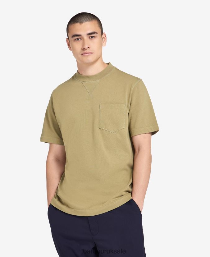 Williams Pocket T-Shirt Barbour Men R08LB6960 Clothing Bleached Olive