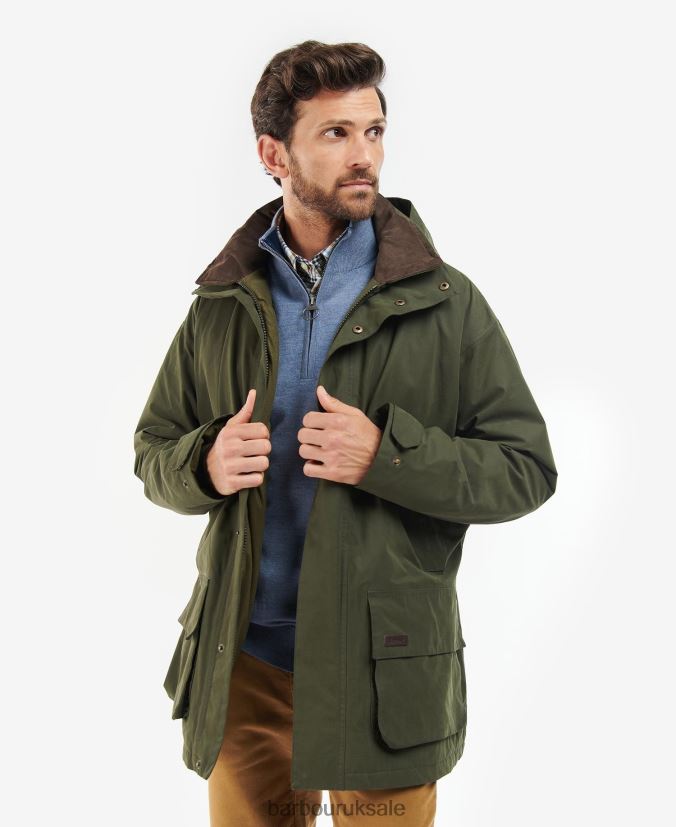 Beaconsfield Jacket Barbour Men R08LB6187 Clothing Olive - Click Image to Close