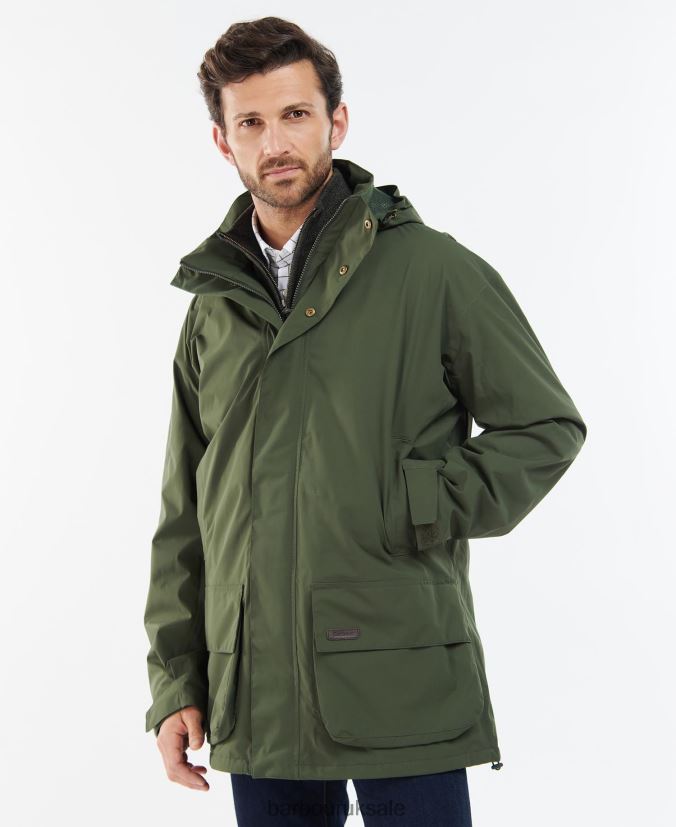 Swinton Jacket Barbour Men R08LB6185 Clothing Olive - Click Image to Close