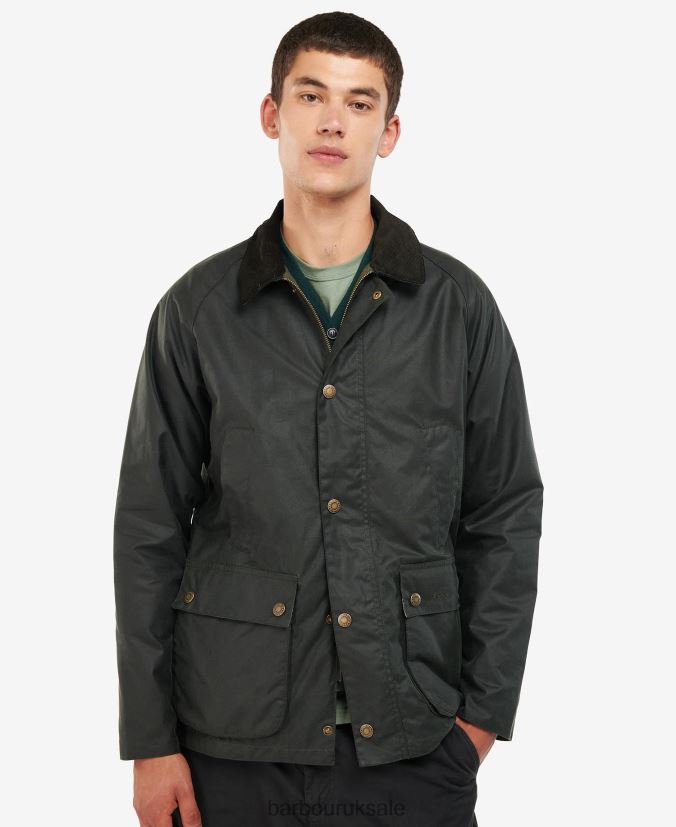 Ambleton Waxed Jacket Barbour Men R08LB645 Clothing Classic Navy