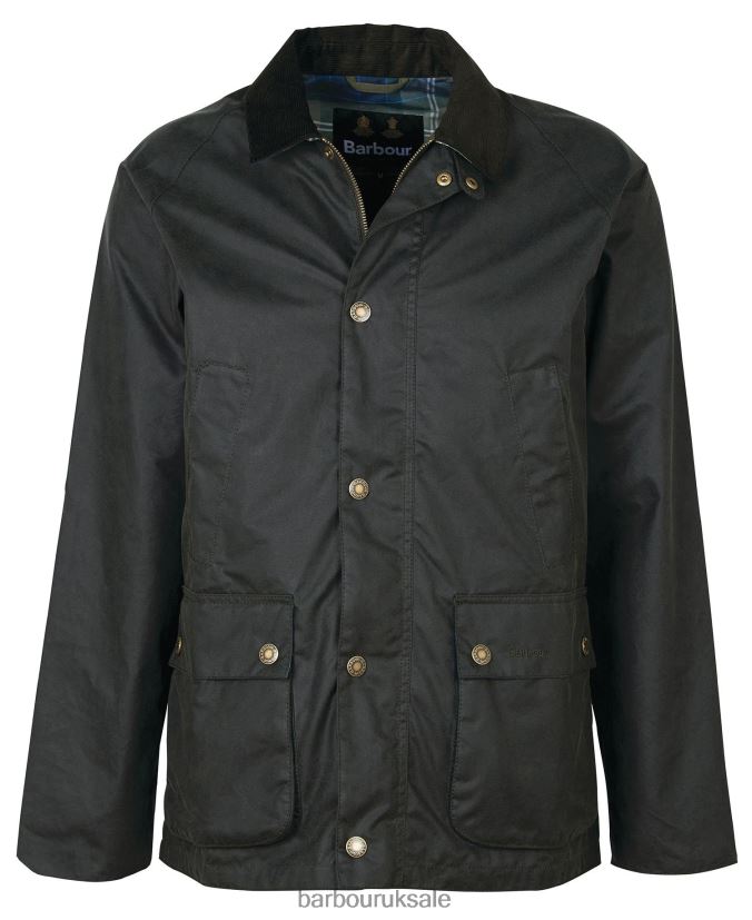 Ambleton Waxed Jacket Barbour Men R08LB645 Clothing Classic Navy