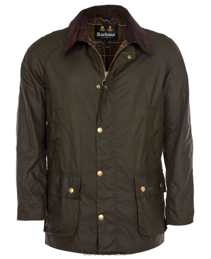 Ashby Wax Jacket Barbour Men R08LB64 Clothing Black