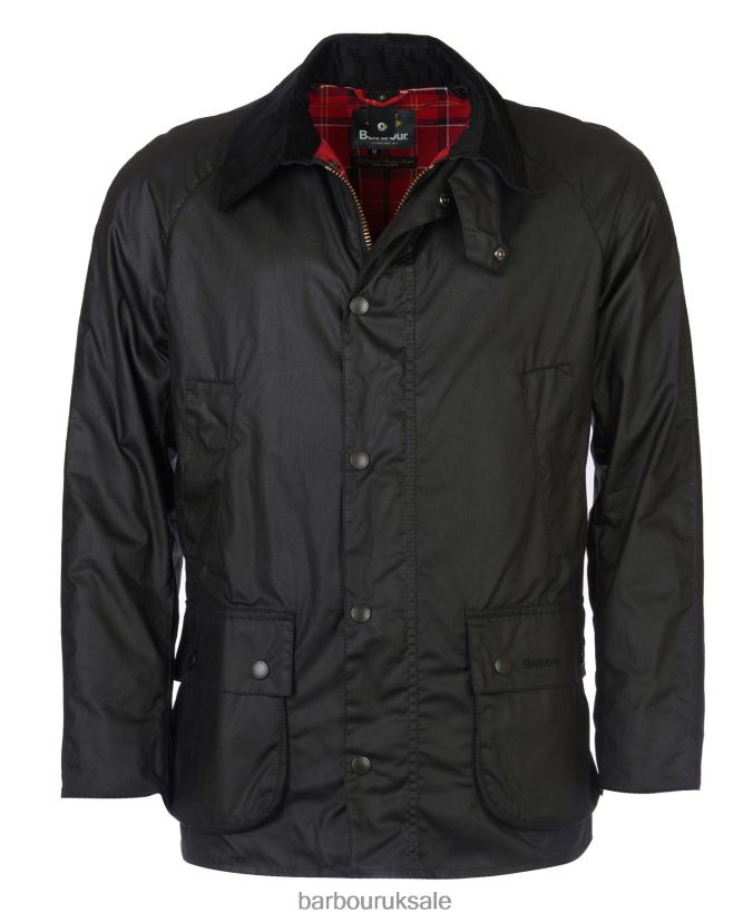 Ashby Wax Jacket Barbour Men R08LB68 Clothing Black