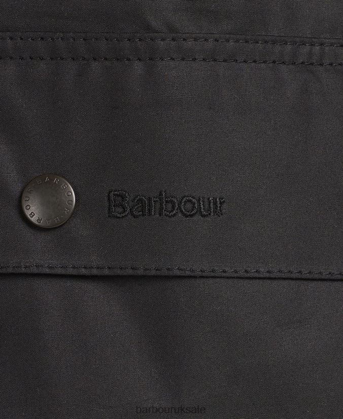 Ashby Wax Jacket Barbour Men R08LB68 Clothing Black