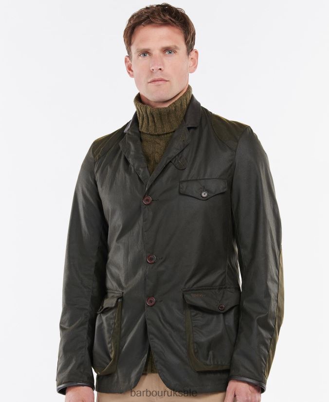 Beacon Sports Wax Jacket Barbour Men R08LB628 Clothing Olive - Click Image to Close