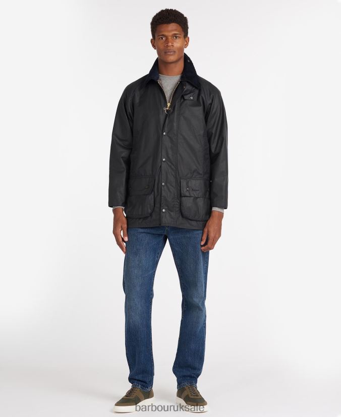 Beaufort Wax Jacket Barbour Men R08LB610 Clothing Black