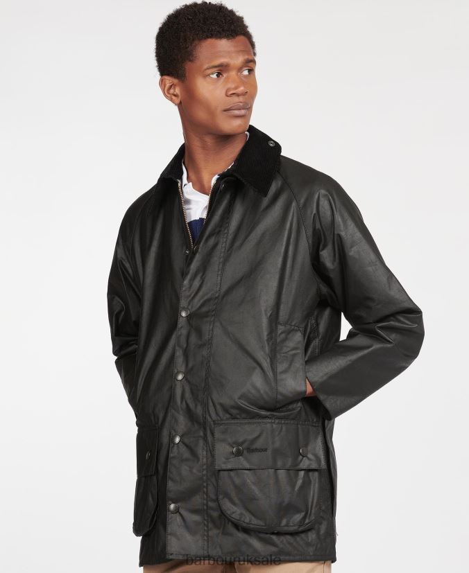 Beaufort Wax Jacket Barbour Men R08LB632 Clothing Black