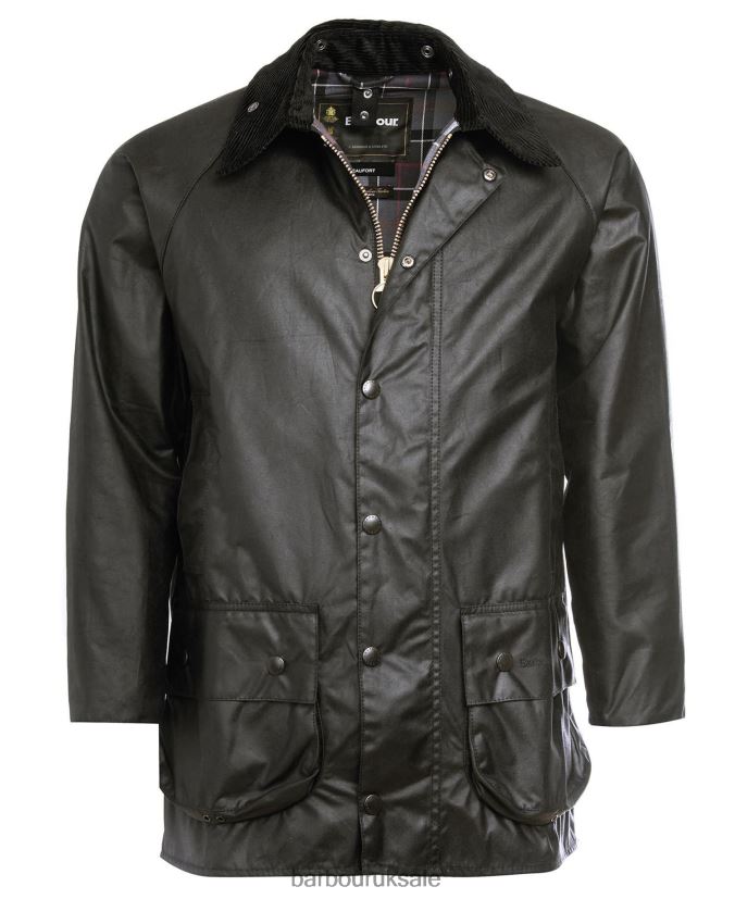 Beaufort Wax Jacket Barbour Men R08LB632 Clothing Black