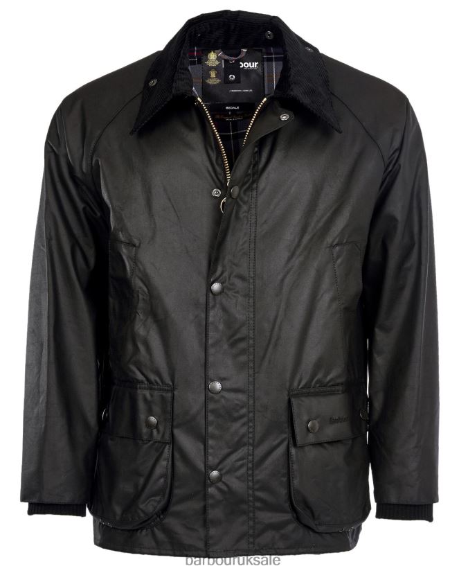 Bedale Wax Jacket Barbour Men R08LB624 Clothing Black