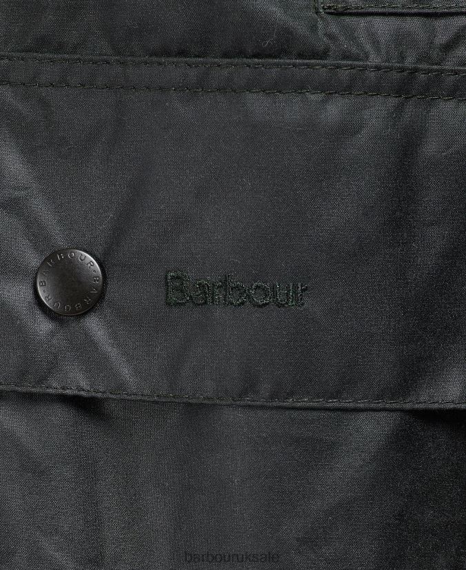 Border Wax Jacket Barbour Men R08LB618 Clothing Navy