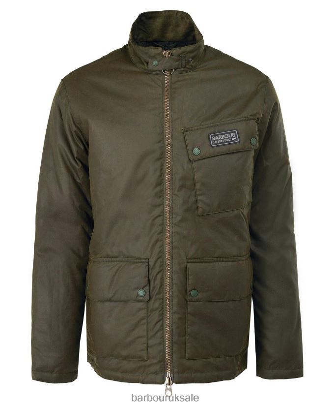 Crescent Waxed Jacket Barbour Men R08LB659 Clothing Archive Olive