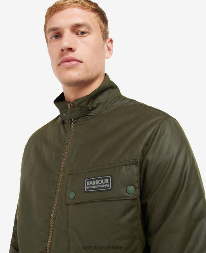 Crescent Waxed Jacket Barbour Men R08LB659 Clothing Archive Olive