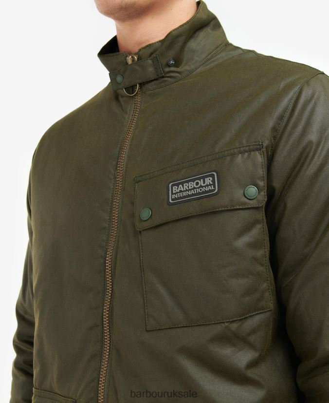 Crescent Waxed Jacket Barbour Men R08LB659 Clothing Archive Olive