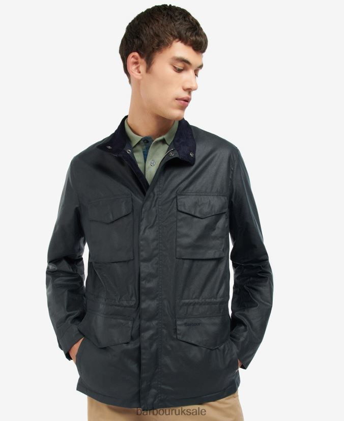 Farnham Waxed Jacket Barbour Men R08LB653 Clothing Sage