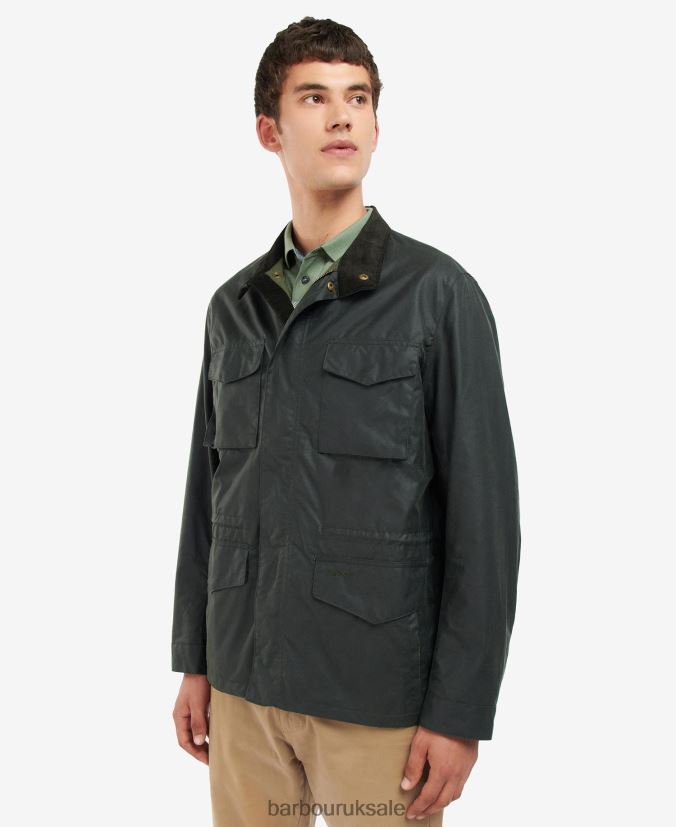 Farnham Waxed Jacket Barbour Men R08LB662 Clothing Sage