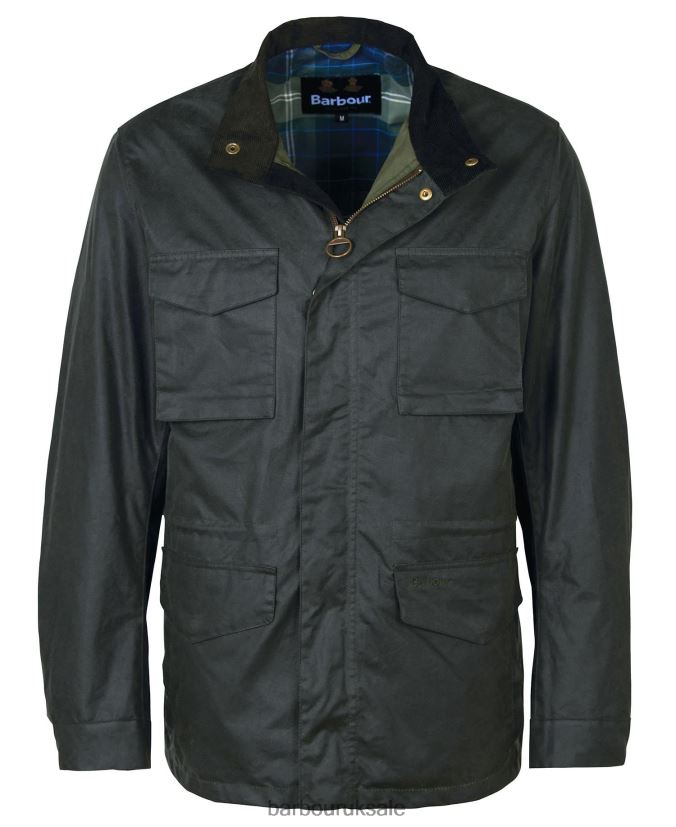 Farnham Waxed Jacket Barbour Men R08LB662 Clothing Sage