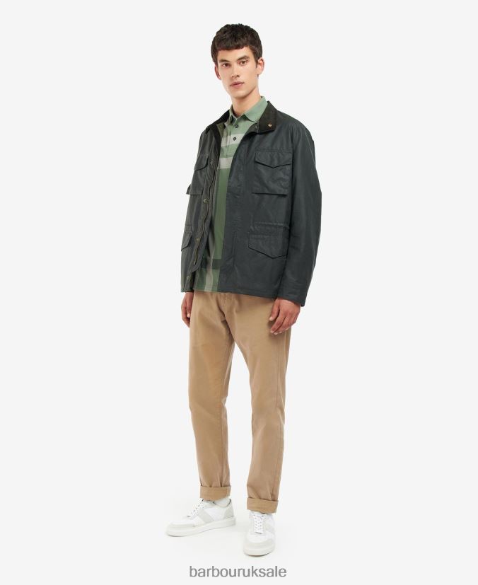 Farnham Waxed Jacket Barbour Men R08LB662 Clothing Sage