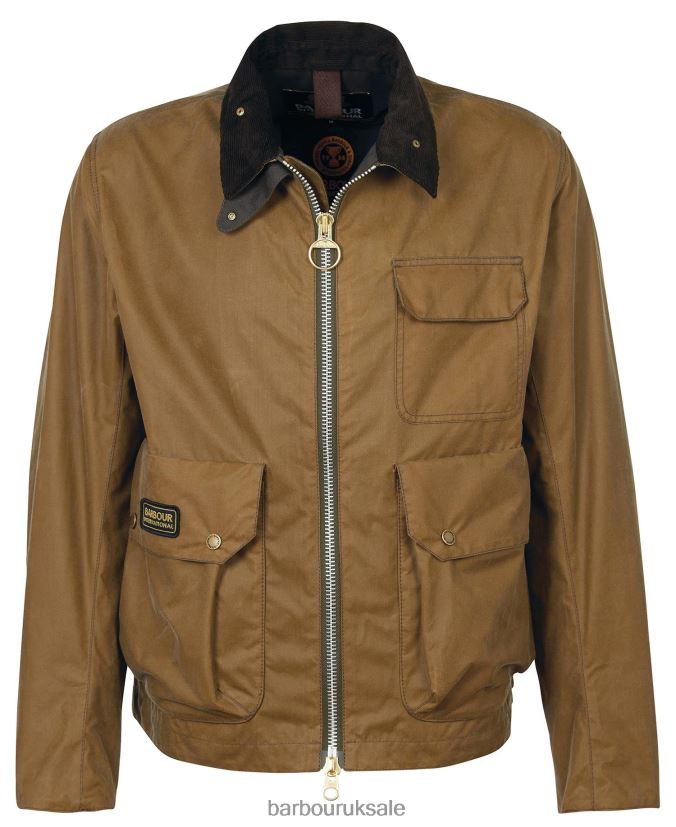 Harlow Waxed Jacket Barbour Men R08LB664 Clothing Sand