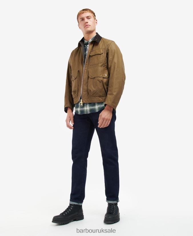 Harlow Waxed Jacket Barbour Men R08LB664 Clothing Sand