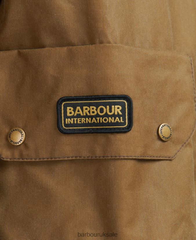 Harlow Waxed Jacket Barbour Men R08LB664 Clothing Sand