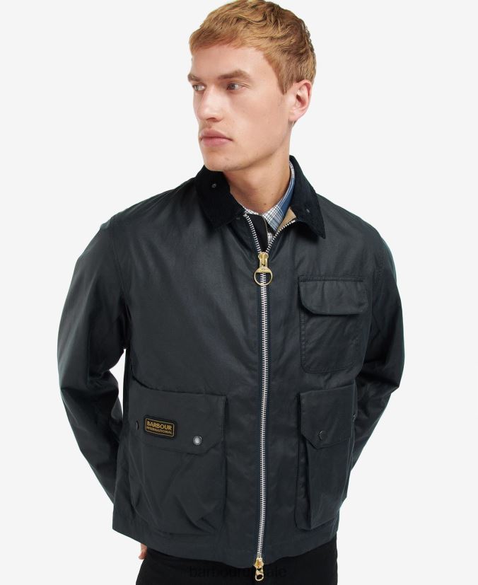 Harlow Waxed Jacket Barbour Men R08LB667 Clothing Sand