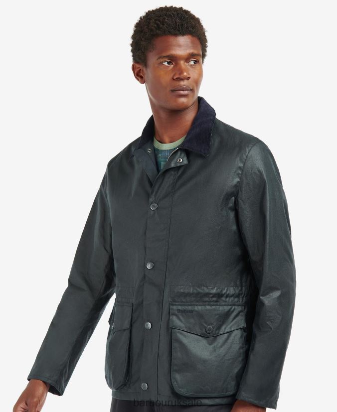 Kendle Waxed Jacket Barbour Men R08LB637 Clothing Classic Navy - Click Image to Close