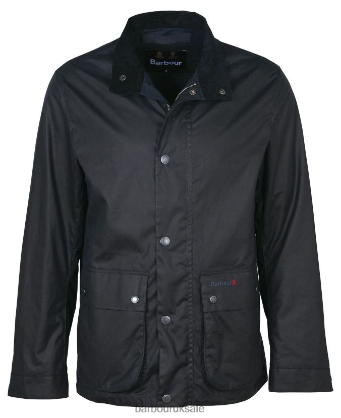 Riley Waxed Jacket Barbour Men R08LB652 Clothing Classic Navy