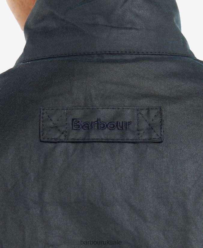 Riley Waxed Jacket Barbour Men R08LB652 Clothing Classic Navy