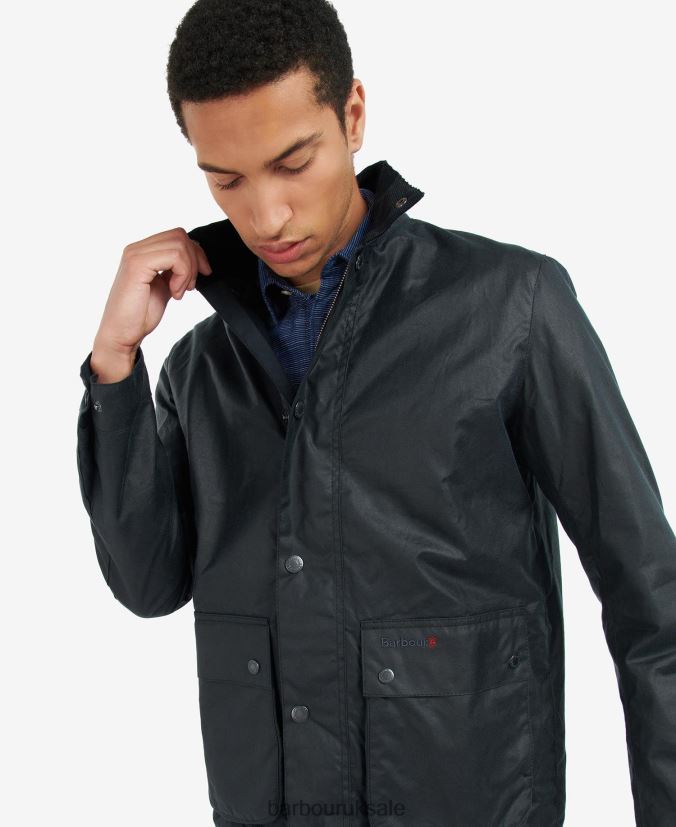 Riley Waxed Jacket Barbour Men R08LB652 Clothing Classic Navy