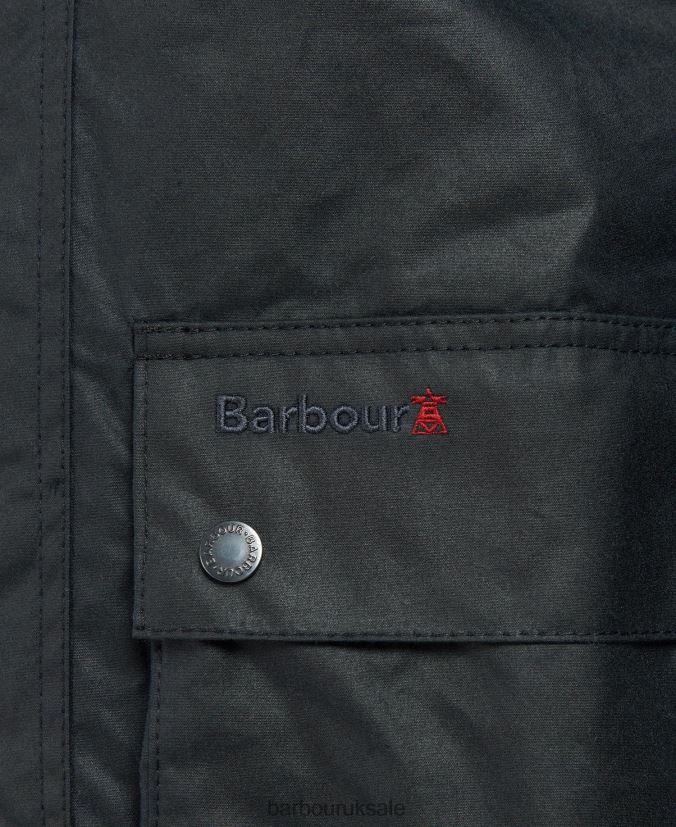 Riley Waxed Jacket Barbour Men R08LB652 Clothing Classic Navy